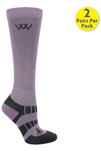 2022 Woof Wear Junior Young Rider Socks WW0019 - Lilac / Grey